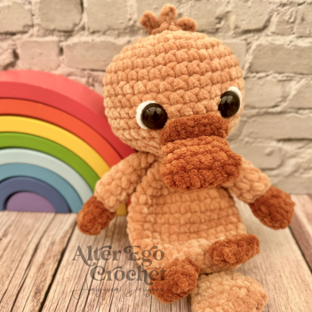 NO SEW Mr Platypus Snuggle Lovey amigurumi pattern by Alter Ego Crochet