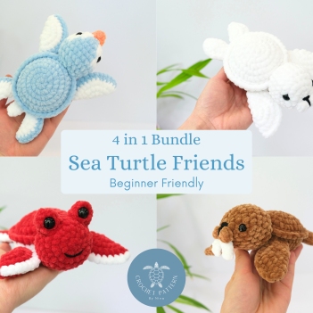 4-in-1 Sea Turtle Friends amigurumi pattern by Crochet Pattern By Nina