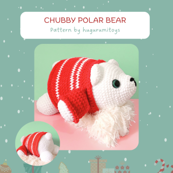 Chubby Polar Bear  amigurumi pattern by Hugurumitoys