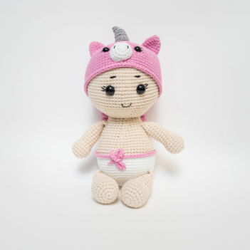 Luna The Baby Unicorn amigurumi pattern by BlinkYarnCrafts