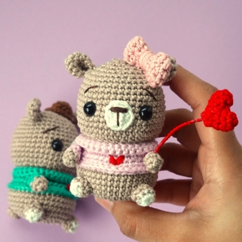 Lovely bears with balloons  amigurumi pattern by Amigurumi with Eli