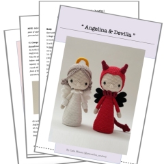 Angelina & Devilla amigurumi pattern by Amour Fou