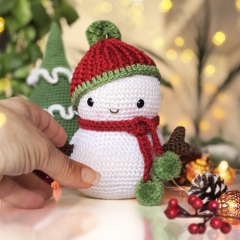 Frosty the Snowman and Christmas Tree amigurumi by Pepika