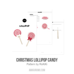 Christmas Lollipop Candy amigurumi pattern by RoKiKi