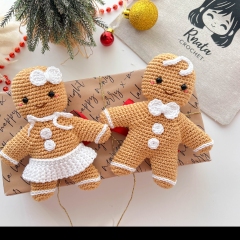 Crochet Gingerbread Ornaments amigurumi by RNata