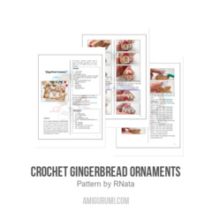 Crochet Gingerbread Ornaments amigurumi pattern by RNata