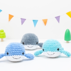 No sew whale amigurumi pattern by Diminu