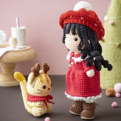 Anna the little girl Xmas version amigurumi pattern by Khuc Cay