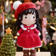 Anna the little girl Xmas version amigurumi by Khuc Cay