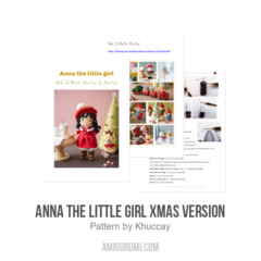 Anna the little girl Xmas version amigurumi pattern by Khuc Cay