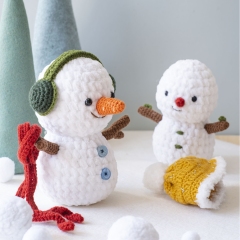 Caro and Toma the snowmen amigurumi pattern by Khuc Cay