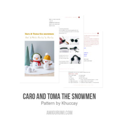 Caro and Toma the snowmen amigurumi pattern by Khuc Cay