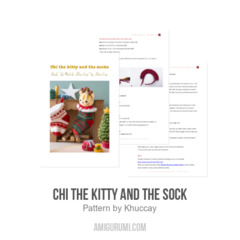 Chi the kitty and the sock amigurumi pattern by Khuc Cay