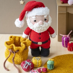 Santa Claus and his sack amigurumi pattern by Khuc Cay