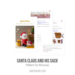 Santa Claus and his sack amigurumi pattern by Khuc Cay