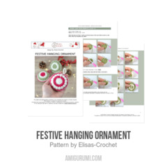 Festive Hanging Ornament amigurumi pattern by Elisas Crochet