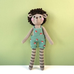 Long Leg hedgehog Bowie amigurumi by Mrs Milly