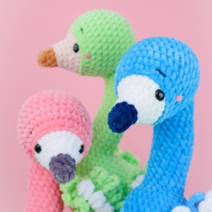 Alice the No Sew Flamingo amigurumi pattern by Lex in Stitches