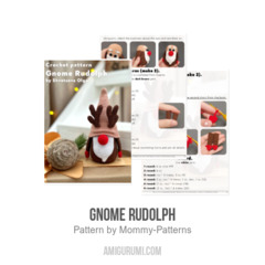 Gnome Rudolph amigurumi pattern by Mommy Patterns