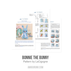 Bonnie the bunny amigurumi pattern by LaCigogne