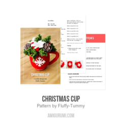 Christmas cup amigurumi pattern by Fluffy Tummy