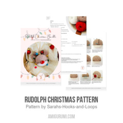 Rudolph Christmas Pattern amigurumi pattern by Sarah's Hooks & Loops