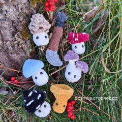 Mycologist set amigurumi pattern by Cosmos.crochet.qc