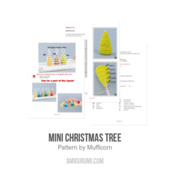 Mini Christmas Tree amigurumi pattern by Mufficorn