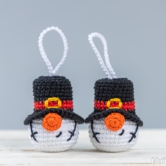 Snowman Ornament amigurumi by Mufficorn