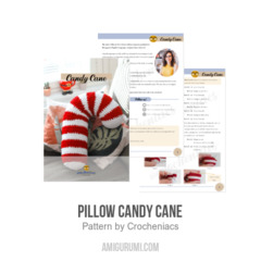 Pillow Candy Cane amigurumi pattern by Crocheniacs