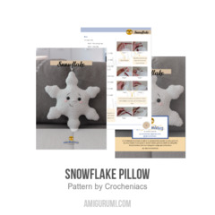 Snowflake Pillow amigurumi pattern by Crocheniacs