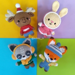 Winter Wreath Friends amigurumi by Audrey Lilian Crochet