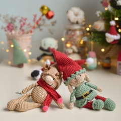 Gnome Santa, Elf and reindeer amigurumi pattern by O Recuncho de Jei