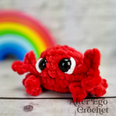 NO SEW Claude the Crab amigurumi pattern by Alter Ego Crochet