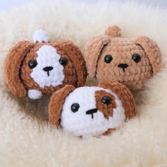 3-in-1 No-Sew Chubby Bun Dog amigurumi pattern by Crochet Pattern By Nina