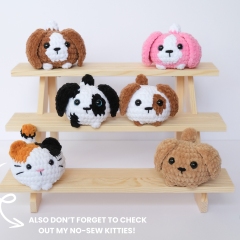 3-in-1 No-Sew Chubby Bun Dog amigurumi by Crochet Pattern By Nina