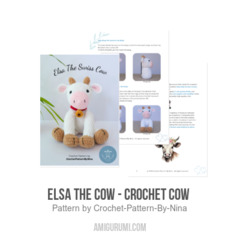 Elsa the Cow - Crochet Cow  amigurumi pattern by Crochet Pattern By Nina