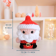  Mr & Mrs Santa Claus - Low-sew amigurumi pattern by Hugurumitoys