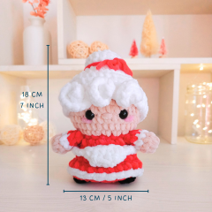  Mr & Mrs Santa Claus - Low-sew amigurumi by Hugurumitoys