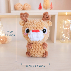 No-sew Snowman & Reindeer  amigurumi pattern by Hugurumitoys