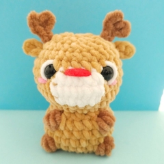 No-sew Snowman & Reindeer  amigurumi by Hugurumitoys