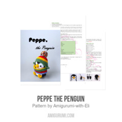 Peppe the penguin amigurumi pattern by Amigurumi with Eli