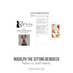 Rudolph The Sitting Reindeer amigurumi pattern by StuffTheBody