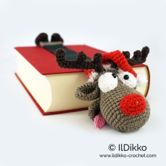 Rudolf the Reindeer Bookmark amigurumi pattern by IlDikko