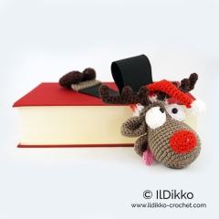 Rudolf the Reindeer Bookmark amigurumi by IlDikko