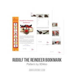 Rudolf the Reindeer Bookmark amigurumi pattern by IlDikko