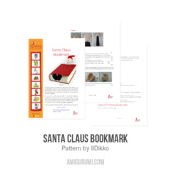 Santa Claus Bookmark amigurumi pattern by IlDikko