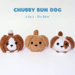 3-in-1 No-Sew Chubby Bun Dog