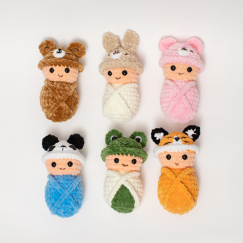 6 in 1 Baby Amigurumi Set