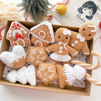 Crochet Gingerbread Ornaments amigurumi pattern by RNata